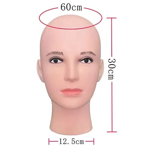 60cm male mannequin head bald Model head Dummy head