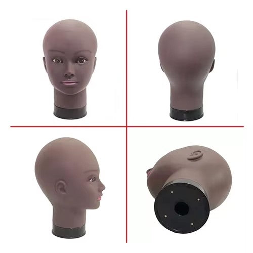 African bald Dummy head Black female mannequin head model
