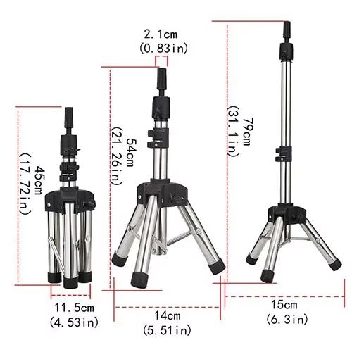 70cm mannequin head desktop tripod, dummy head desktop support