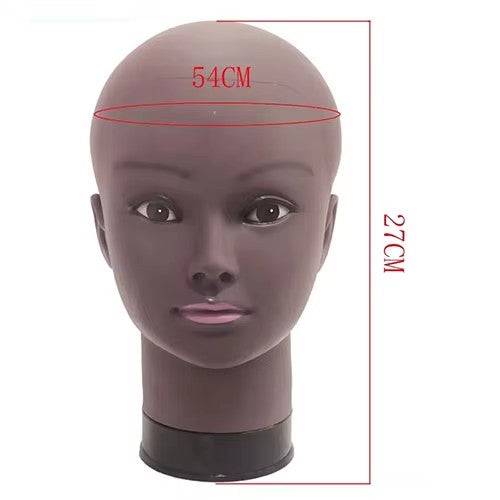 African bald Dummy head Black female mannequin head model