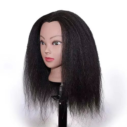 Female Mannequin Head With Hair For Braiding African Training Head