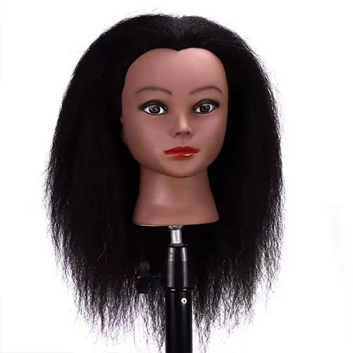Female Mannequin Head With Hair For Braiding African Training Head