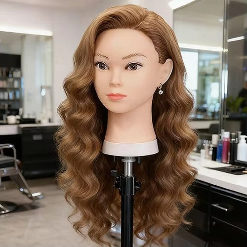 85% Real hair styling head apprentice practice mannequin head