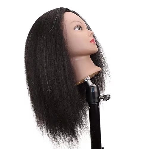 Female Mannequin Head With Hair For Braiding African Training Head