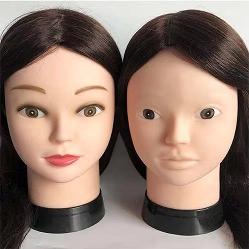 85% Real hair head model hairdressing apprentice practice head