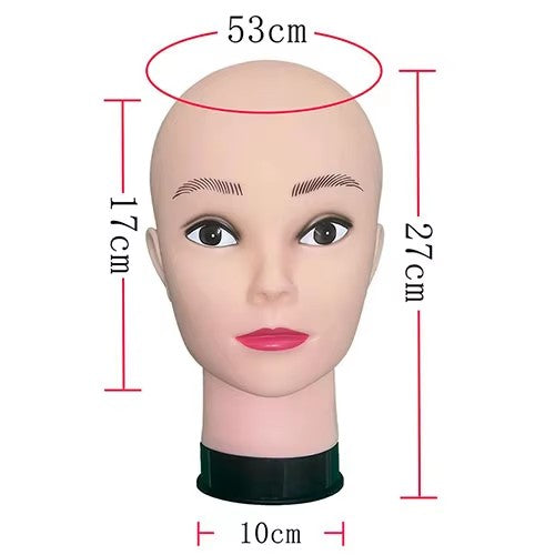 53cm mannequin head large head circumference female model head