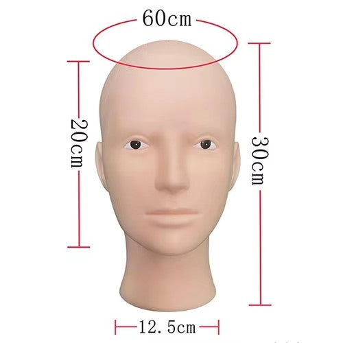 60cm male mannequin head bald Model head Dummy head