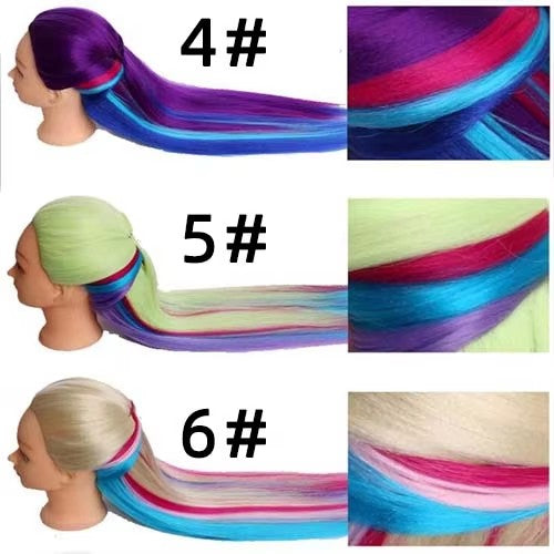 Colorful braided updo wig head mannequin head instructor head
