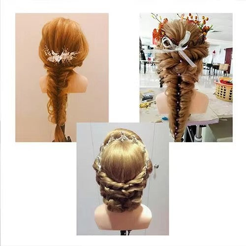 70cm 100% High Temperature Silk Colored Training Model Head