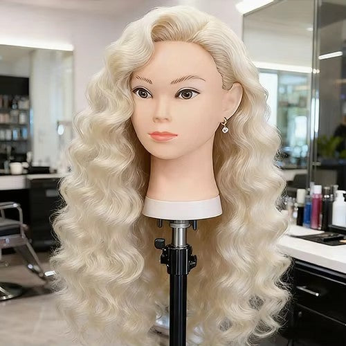 85% Real hair head model hairdressing apprentice practice head
