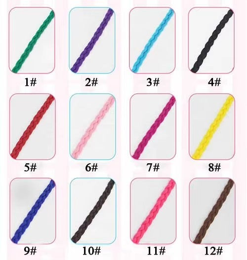 Colorful braided wigs bridal wedding girl hair accessories