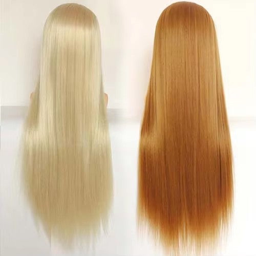 70cm 100% High Temperature Silk Colored Training Model Head