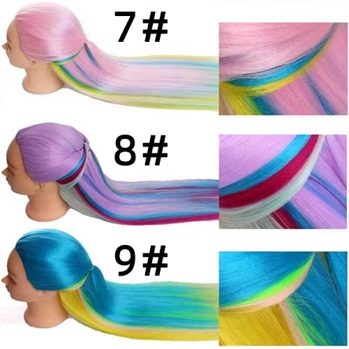 Colorful braided updo wig head mannequin head instructor head
