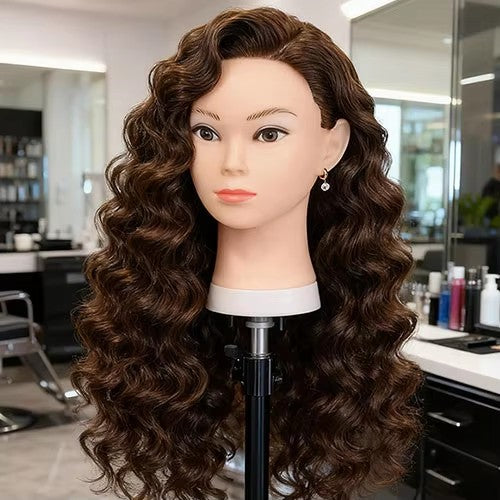 Cabeza de maniquí para prácticas de aprendiz de peluquería (85% real)