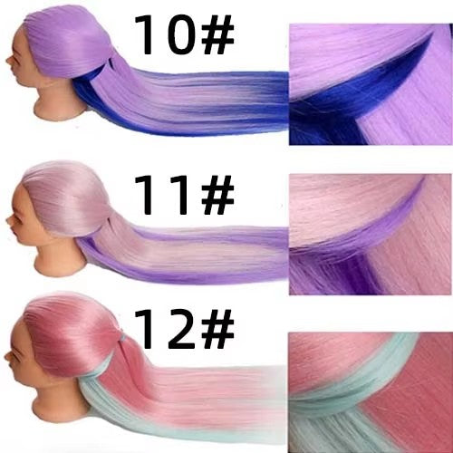 Colorful braided updo wig head mannequin head instructor head