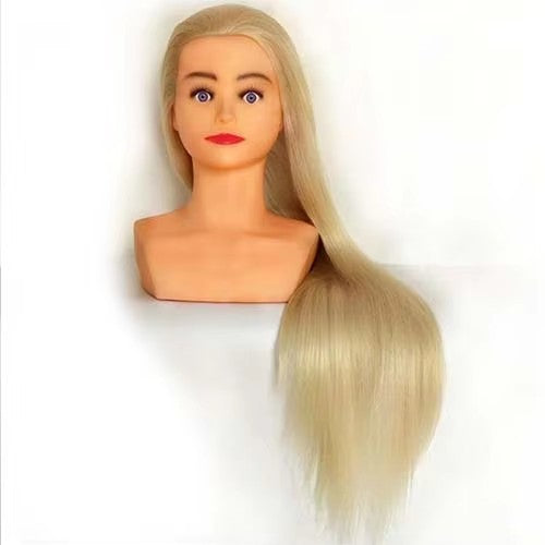 70cm 100% High Temperature Silk Colored Training Model Head