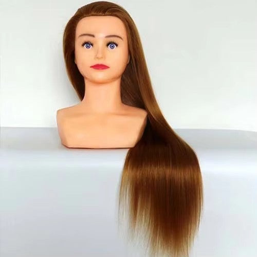 70cm 100% High Temperature Silk Colored Training Model Head